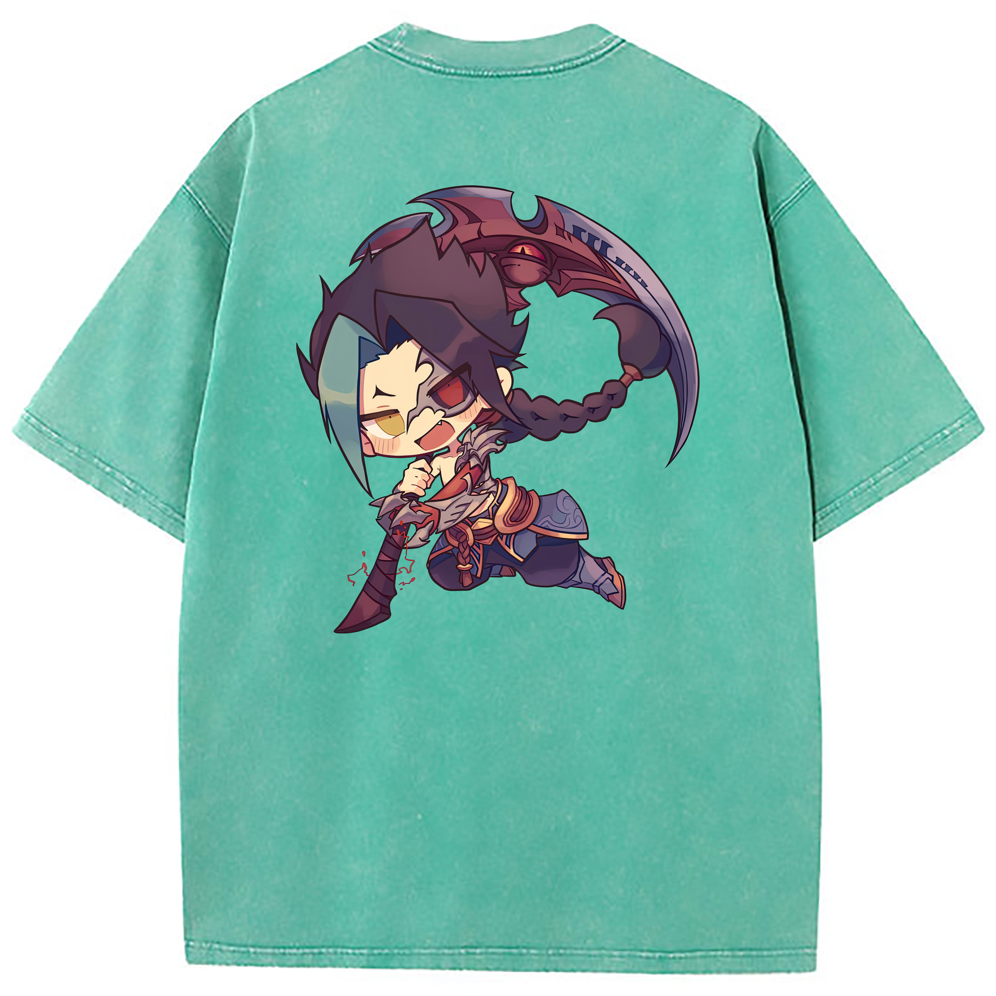 （画像用） リーグ・オブ・レジェンド League of Legends LOL 綿100% ヴィンテージ風 半袖Tシャツ（背面プリント）